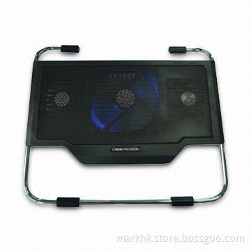 Notebook Cooling Pad with Up to 15.6-inch, Built-in 3 Strong Cooling Fans and Low-power Consumption